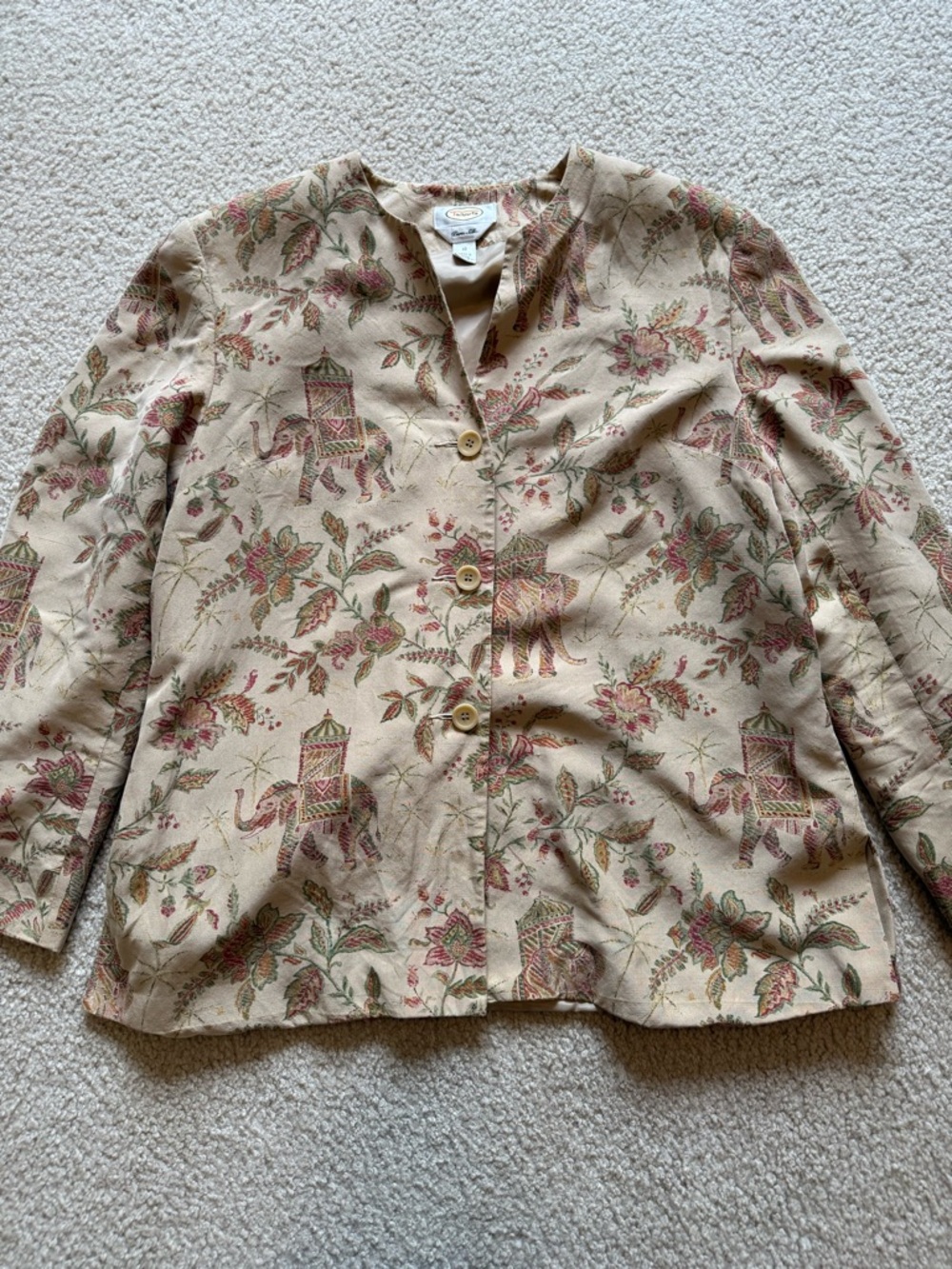 Vintage Talbots silk embroidered jacket